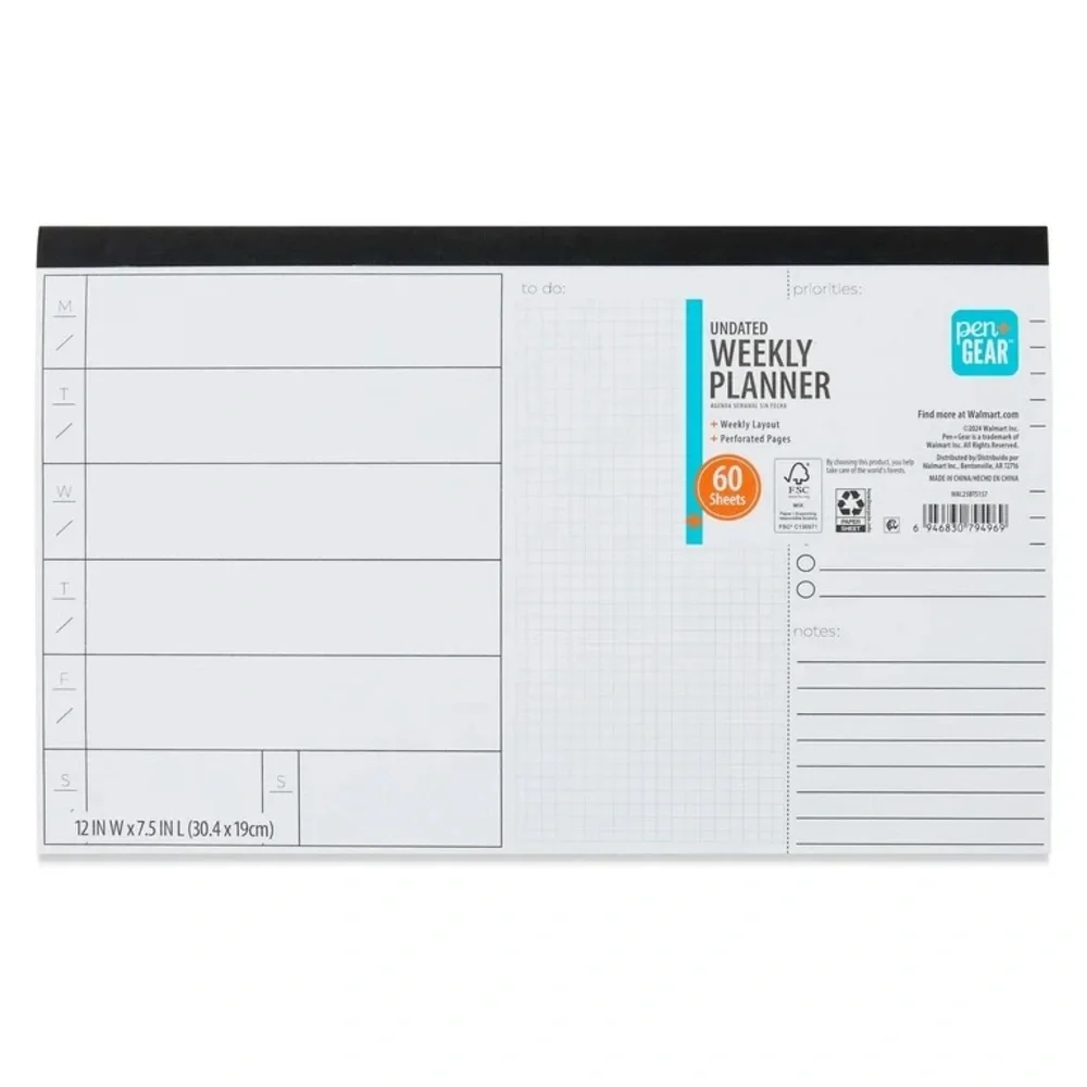 Pen+Gear Undated Weekly (12